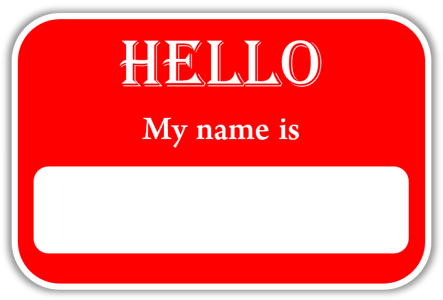 Blank Name Tag