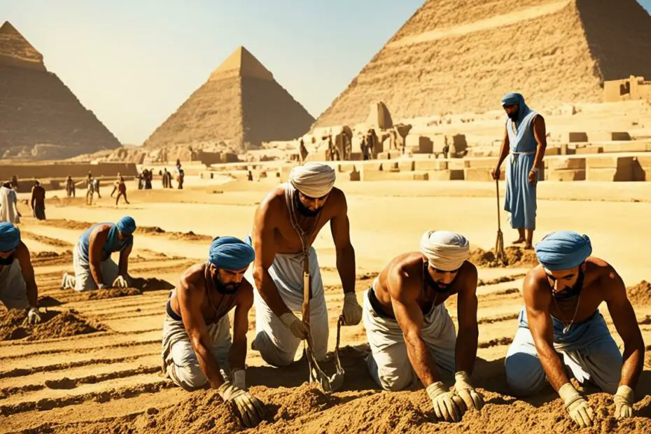 Jewish slaves near pyramids