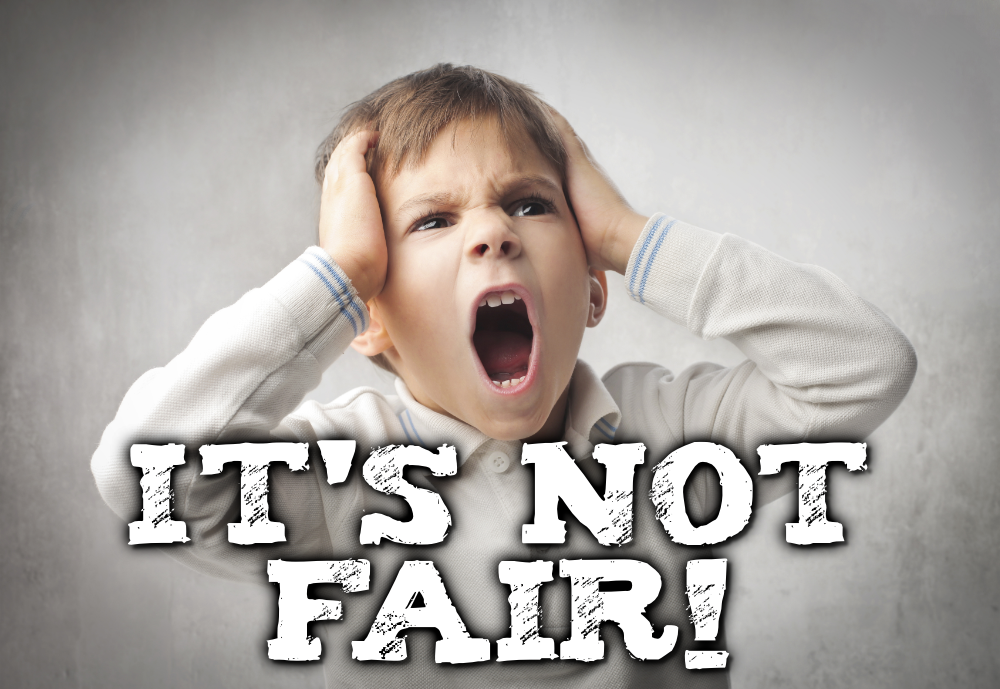 Child shouting It's not Fair!
