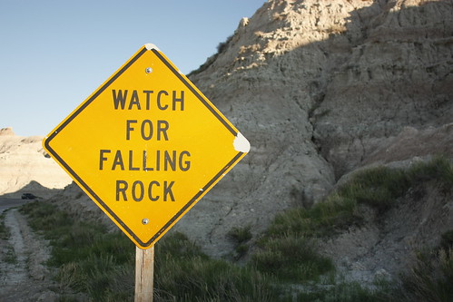 Watch for falling rock