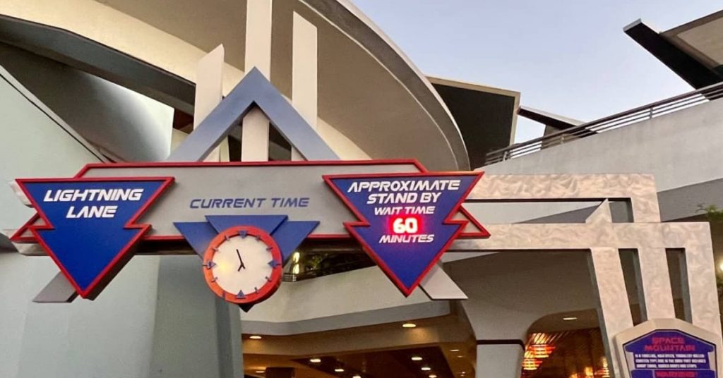 Space Mountain and Lightning Lanes